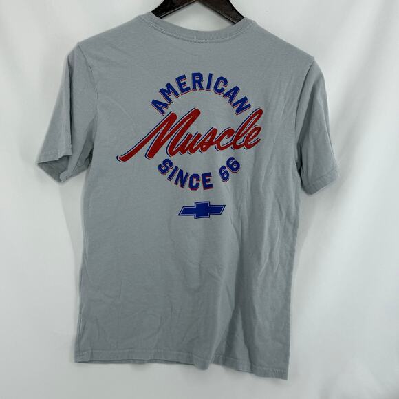 GM Camaro Graphic T-Shirt Youth XXL Gray Red Blue Short Sleeve Car Racing Tee - Picture 2 of 3